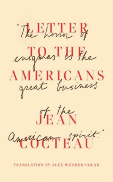 Book cover of: Letter to the Americans. By: Jean Cocteau