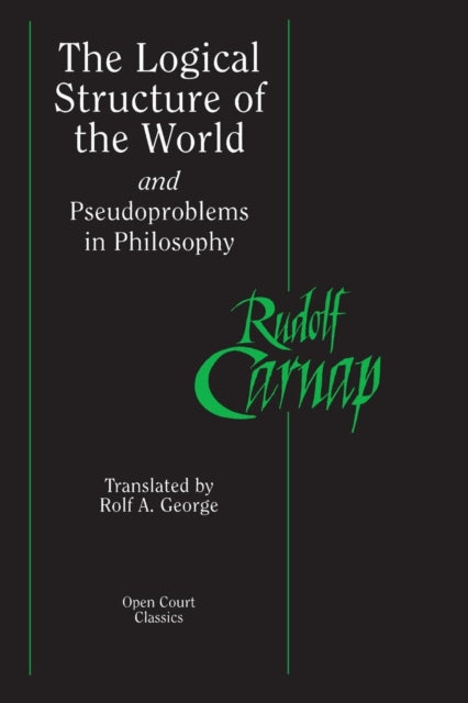Book cover of: Logical Structure of the World and Pseudoproblems in Philosophy