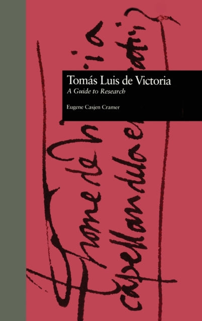 Book cover of: Toms Luis de Victoria. By: E Casjen Cramer