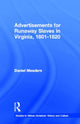 Book cover of: Advertisements for Runaway Slaves in Virginia, 1801-1820