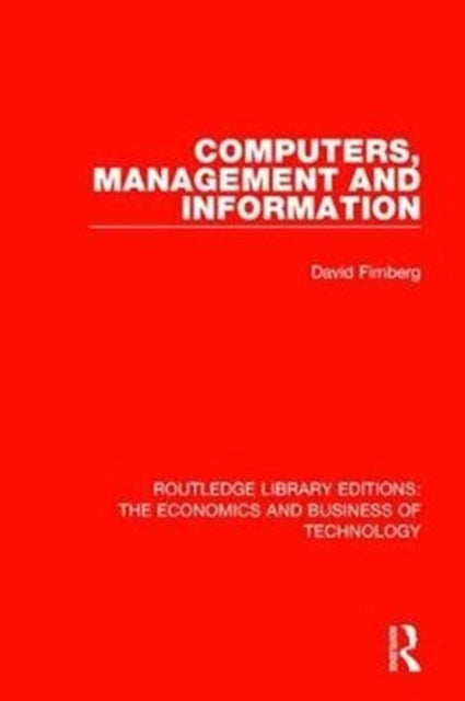 Book cover of: Computers, Management and Information. By: David Firnberg