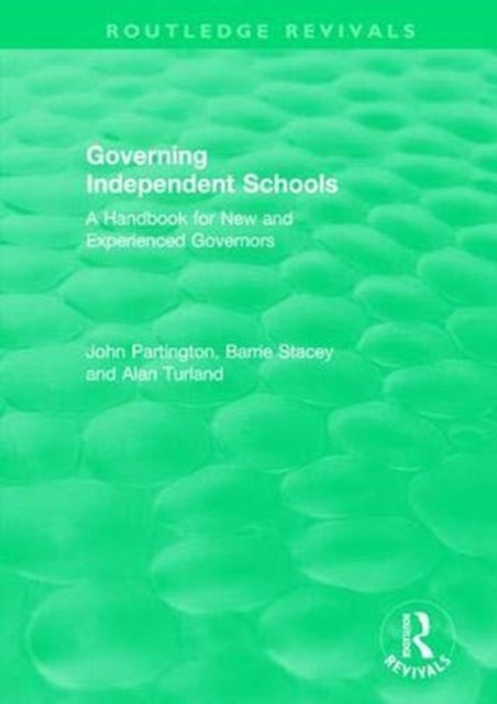 Book cover of: Governing Independent Schools. By: John Partington