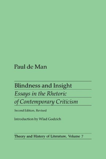 Book cover of: Blindness and Insight