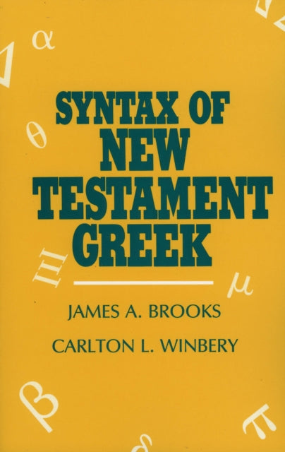 Book cover of: Syntax of New Testament Greek