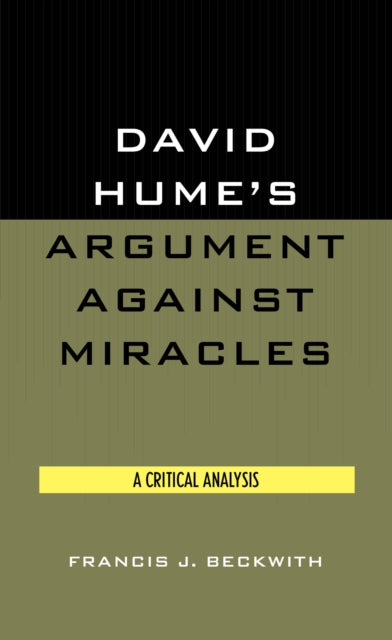 Book cover of: David Hume's Argument Against Miracles