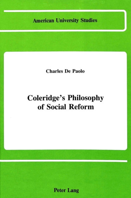 Book cover of: Coleridge's Philosophy of Social Reform
