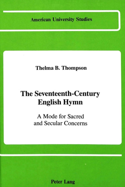Book cover of: Seventeenth-Century English Hymn. By: Thelma B. Thompson