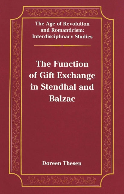 Book cover of: Function of Gift Exchange in Stendhal and Balzac
