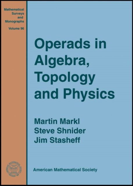 Book cover of: Operads in Algebra, Topology and Physics. By: Martin Markl