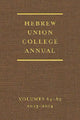 Book cover of: Hebrew Union College Annual Volumes 84-85. By: Edward Goldman