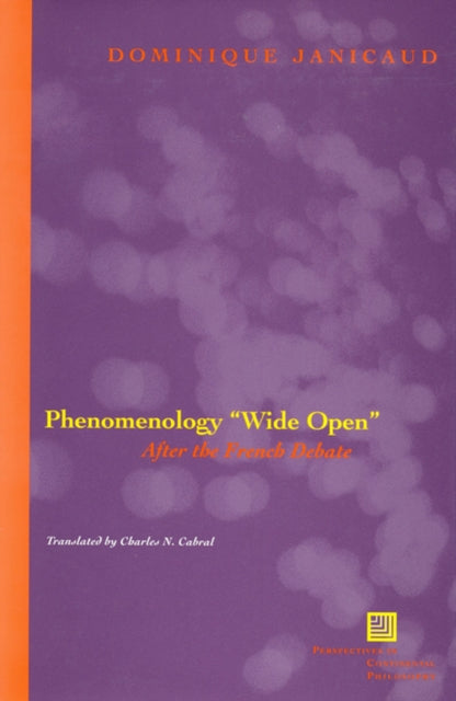 Book cover of: Phenomenology "Wide Open"