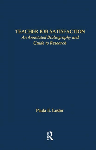 Book cover of: Teacher Job Satisfaction