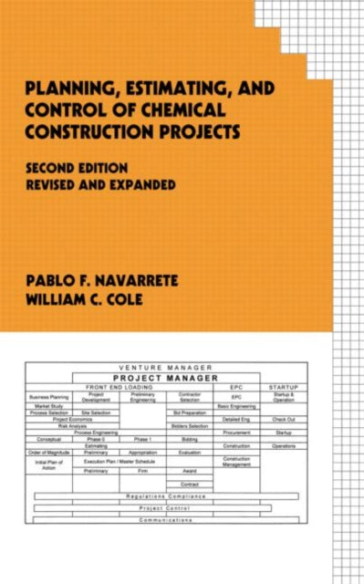 Book cover of: Planning, Estimating, and Control of Chemical Construction Projects