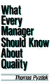 Book cover of: What Every Manager Should Know about Quality