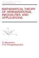 Book cover of: Mathematical Theory of Hemivariational Inequalities and Applications
