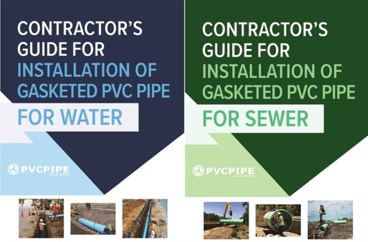Book cover of: Contractor's Guide to PVC Water and Sewer Pipe Installation. By: Uni-Bell PVC Pipe Association Staff