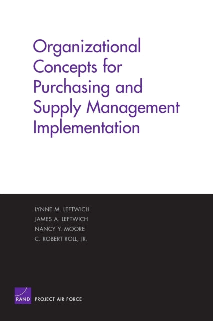 Book cover of: Organizational Concepts for Purchasing and Supply Management Implementation. By: Lynne M. Leftwich