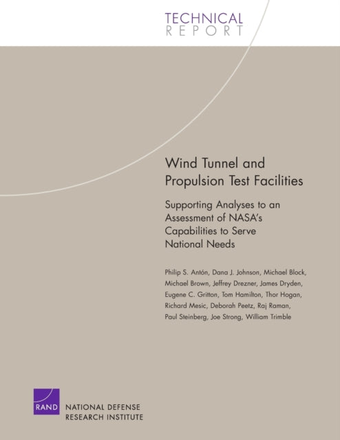 Book cover of: Wind Tunnel and Propulsion Test Facilities. By: Philip S. Anton