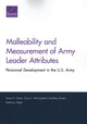 Book cover of: Malleability and Measurement of Army Leader Attributes. By: Susan G. Straus