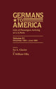 Book cover of: Germans to America, Dec. 1884-June 1885. By: P. William Filby