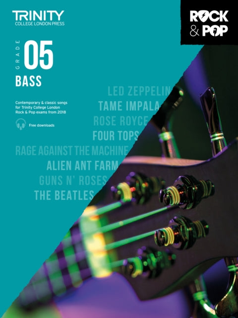 Book cover of: Trinity College London Rock & Pop 2018 Bass Grade 5. By: Hal Leonard Corp.