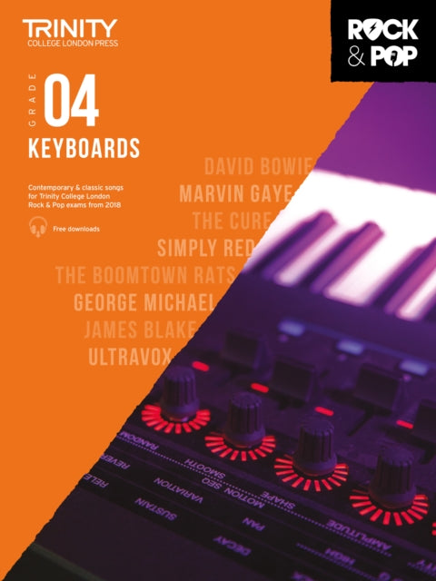 Book cover of: Trinity College London Rock & Pop 2018 Keyboards Grade 4. By: Hal Leonard Corp.