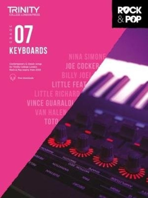 Book cover of: Trinity College London Rock & Pop 2018 Keyboards Grade 7. By: Hal Leonard Corp.