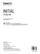 Book cover of: Trinity College London Violin Exam Pieces From 2020: Initial (part only). By: Trinity College London