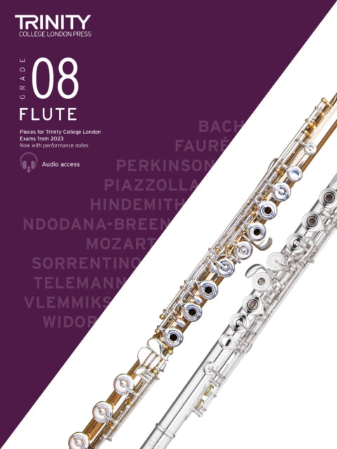 Book cover of: Trinity College London Flute Exam Pieces from 2023: Grade 8