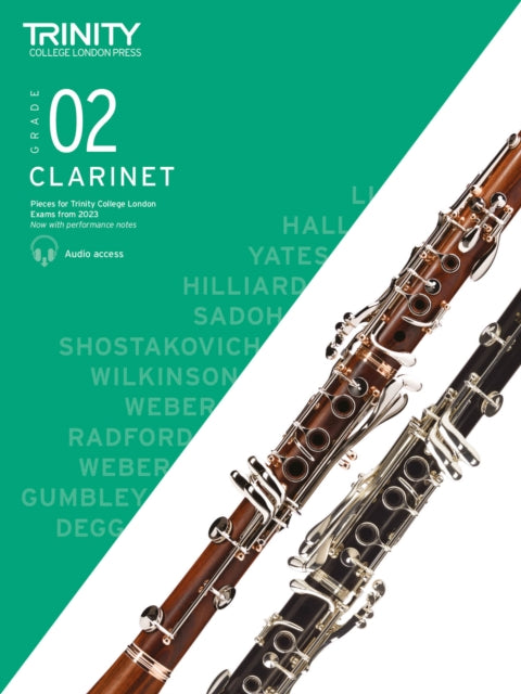 Book cover of: Trinity College London Clarinet Exam Pieces from 2023: Grade 2