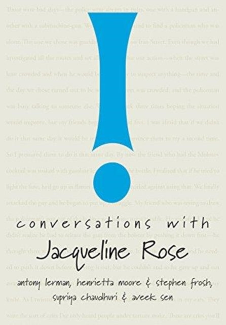 Book cover of: Conversations with Jacqueline Rose. By: Supriya Chaudhuri