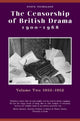 Book cover of: Censorship of British Drama 1900-1968 Volume 2. By: Steve Nicholson