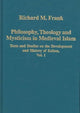 Book cover of: Philosophy, Theology and Mysticism in Medieval Islam. By: Richard M. Frank