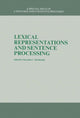 Book cover of: Lexical Representations And Sentence Processing. By: MaryE MacDonald
