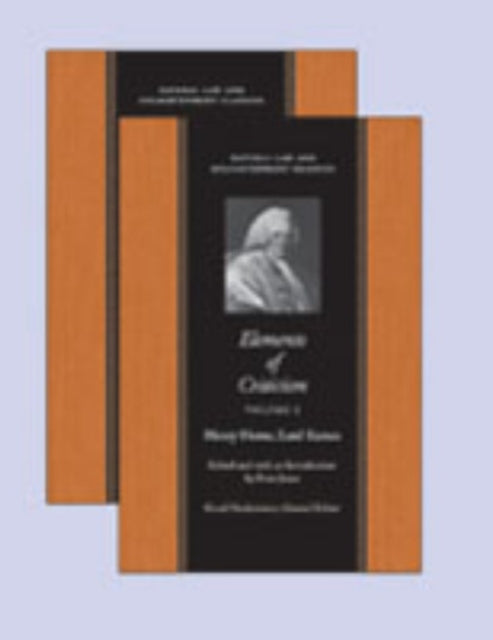 Book cover of: Elements of Criticism, Volumes 1 & 2