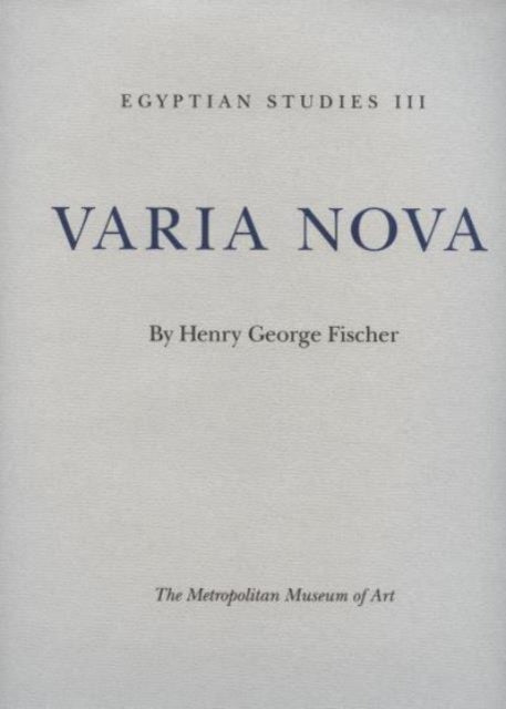 Book cover of: Egyptian Studies III. By: Henry G. Fischer
