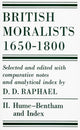 Book cover of: British Moralists: 1650-1800 (Volumes 2). By: D. D. Raphael