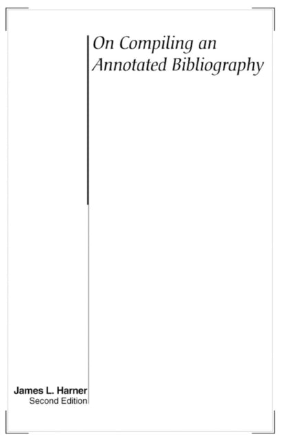 Book cover of: On Compiling an Annotated Bibliography