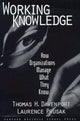 Book cover of: Working Knowledge. By: Thomas H. Davenport
