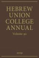Book cover of: Hebrew Union College Annual Vol 90. By: David Aaron