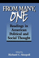 Book cover of: From Many, One. By: Richard C. Sinopoli