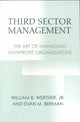 Book cover of: Third Sector Management. By: William B. Werther