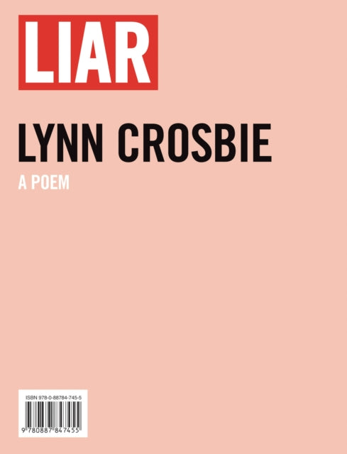 Book cover of: Liar. By: Lynn Crosbie
