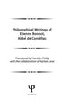 Book cover of: Philosophical Works of Etienne Bonnot, Abbe De Condillac. By: F. Philip