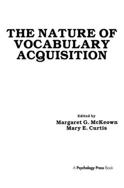 Book cover of: Nature of Vocabulary Acquisition
