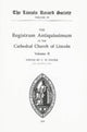 Book cover of: Registrum Antiquissimum of the Cathedral Church of Lincoln [2]. By: C.W. Foster