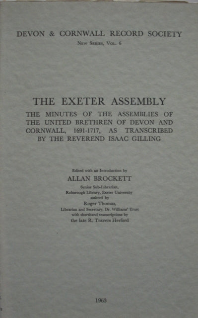 Book cover of: Exeter Assembly. By: Reverend Isaac Gilling
