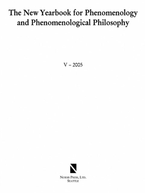 Book cover of: New Yearbook for Phenomenology and Phenomenological Philosophy