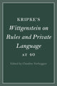 Book cover of: Kripke's Wittgenstein on Rules and Private Language at 40. By: Claudine Verheggen
