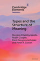 Book cover of: Types and the Structure of Meaning